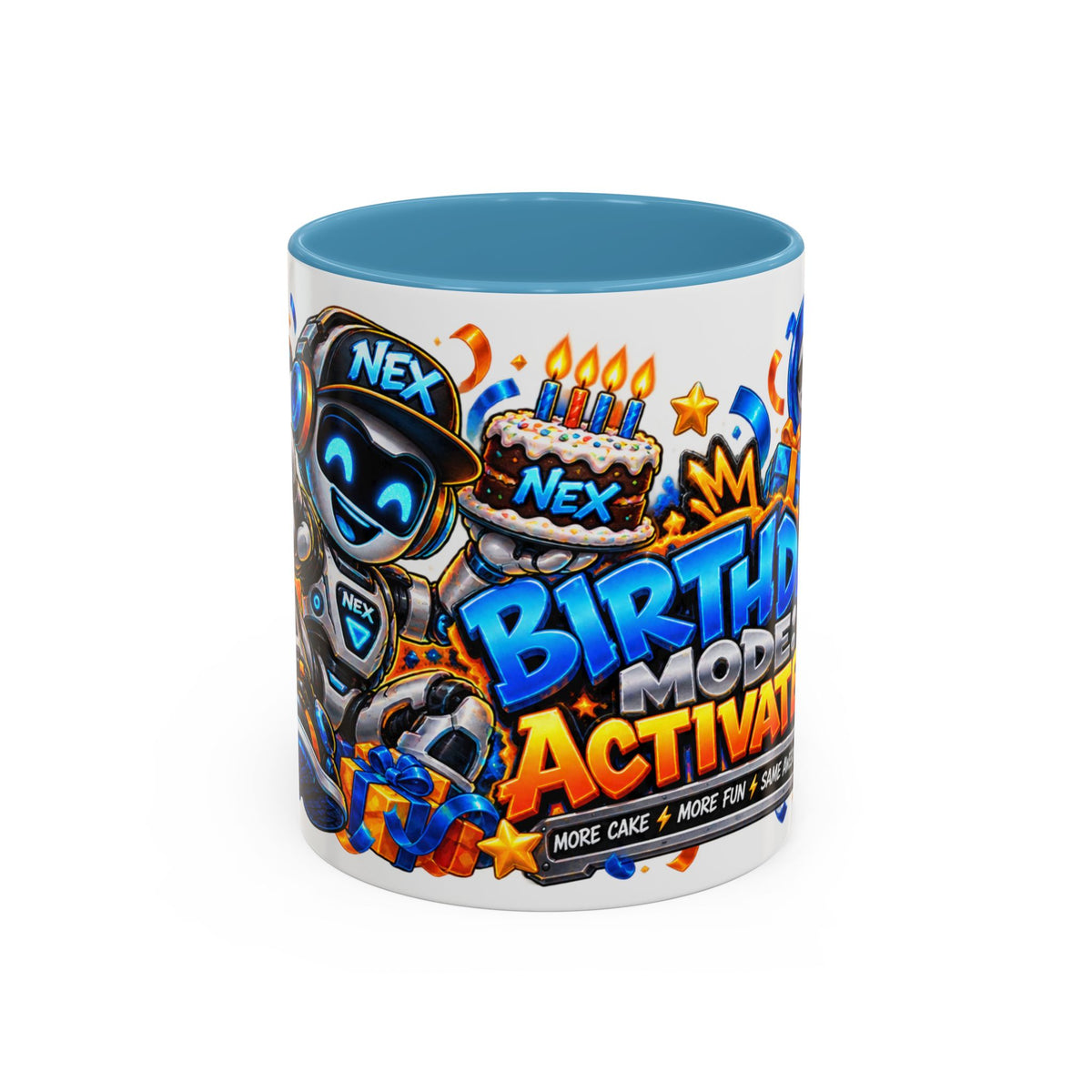 Festora Robot Birthday Mug – Birthday Mode Activated Coffee Cup