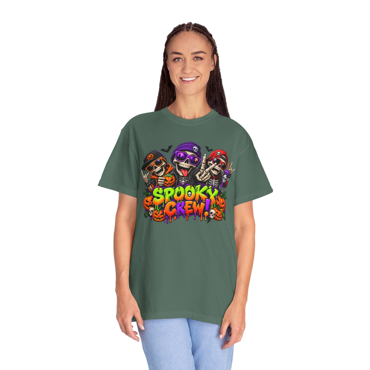 Spooky Crew Halloween T-Shirt – Funny Skeleton Graphic Tee