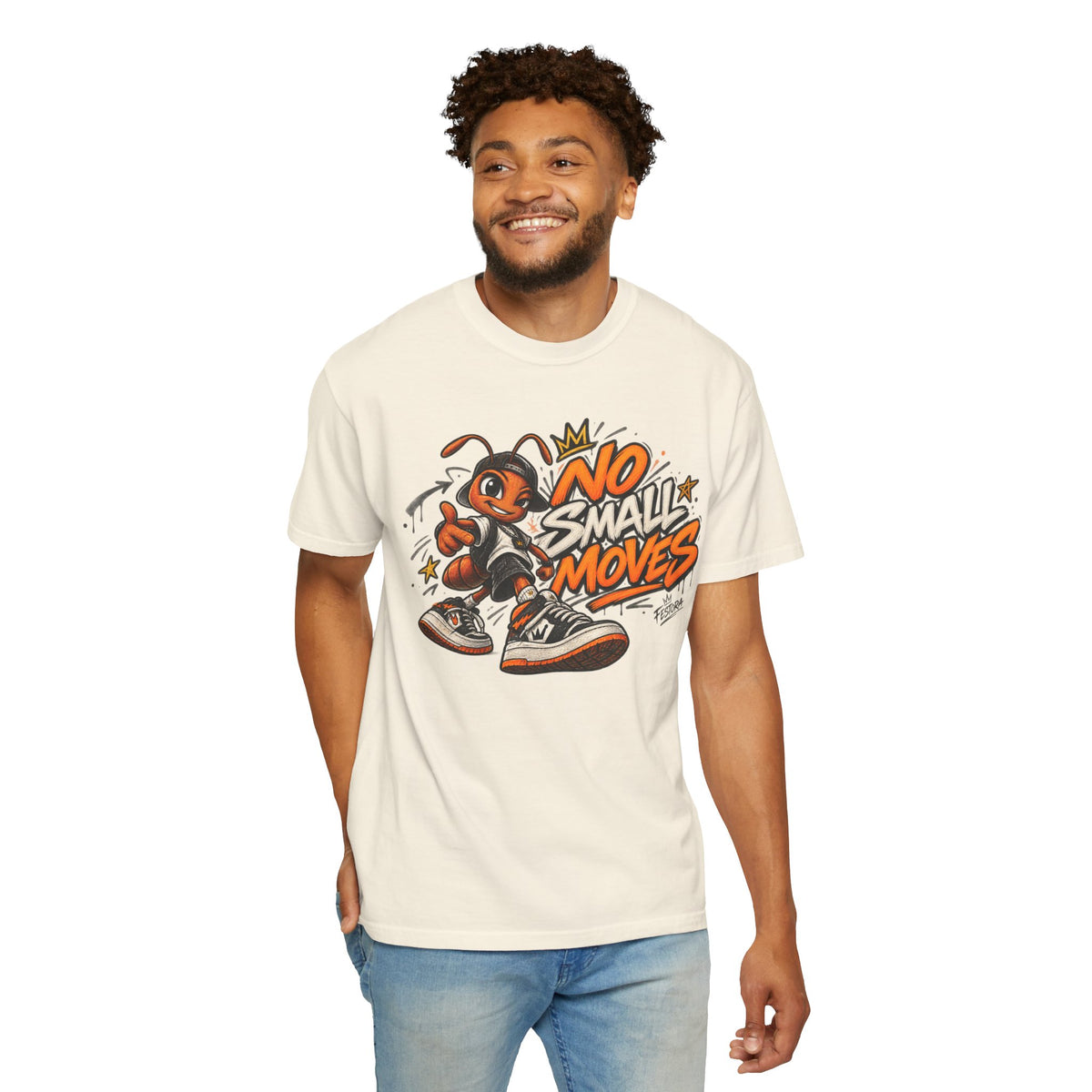 No Small Moves T-Shirt — Retro Sneaker Character Graphic Tee