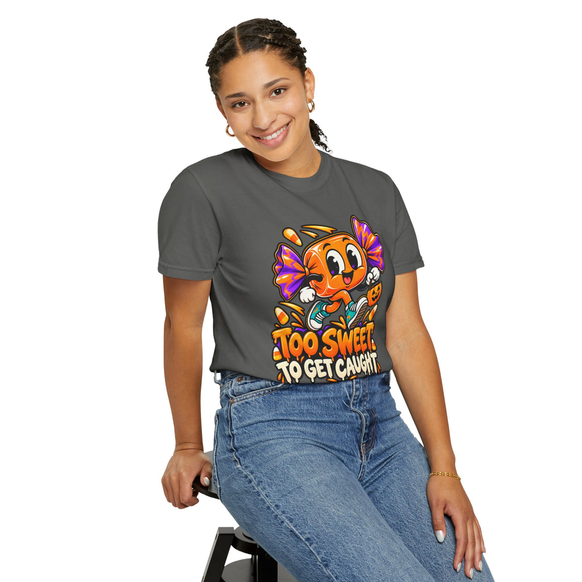 Too Sweet to Get Caught – Cute Halloween Candy T-Shirt