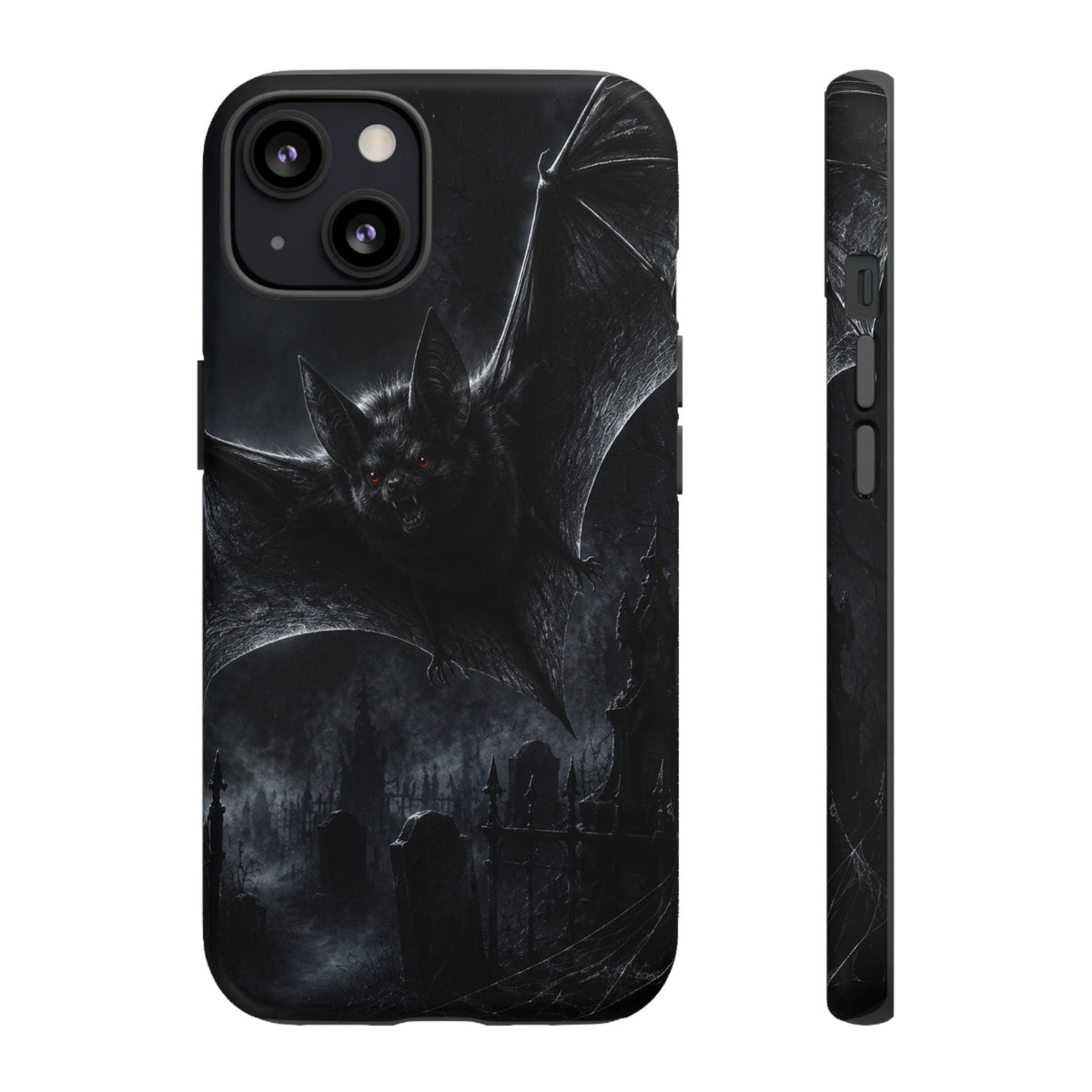 Graveyard Bat iPhone Case red - Eyed Gothic Bat Tough iPhone Cover