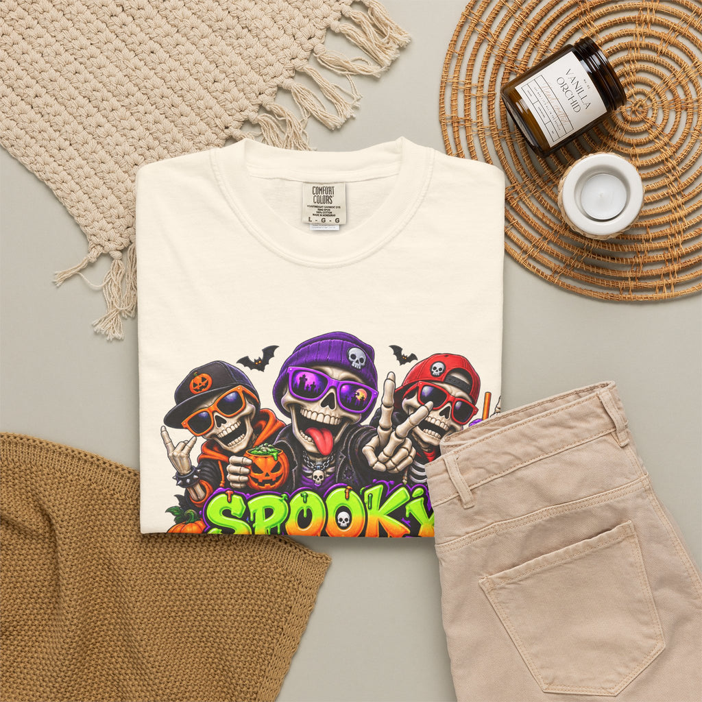 Spooky Crew Halloween T-Shirt – Funny Skeleton Graphic Tee