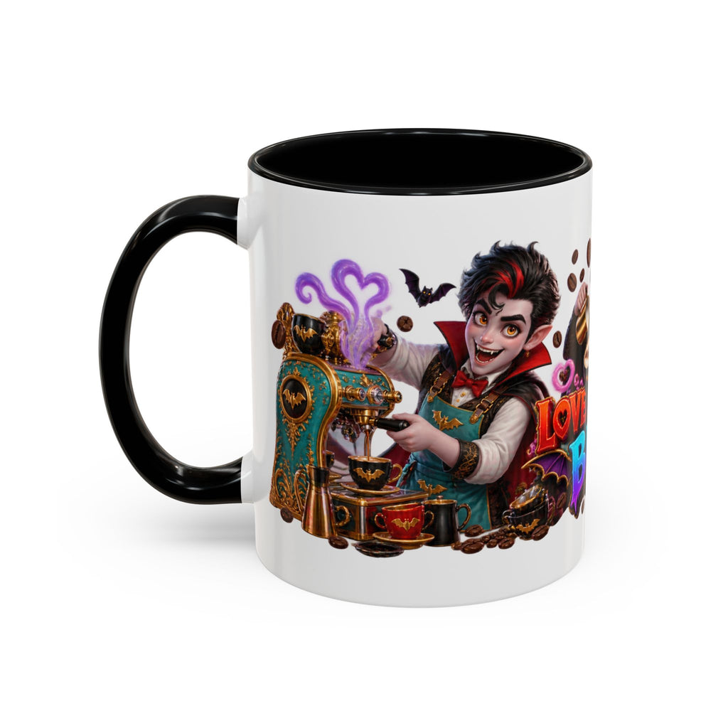 Love at First Bite Vampire Barista Halloween White Mug