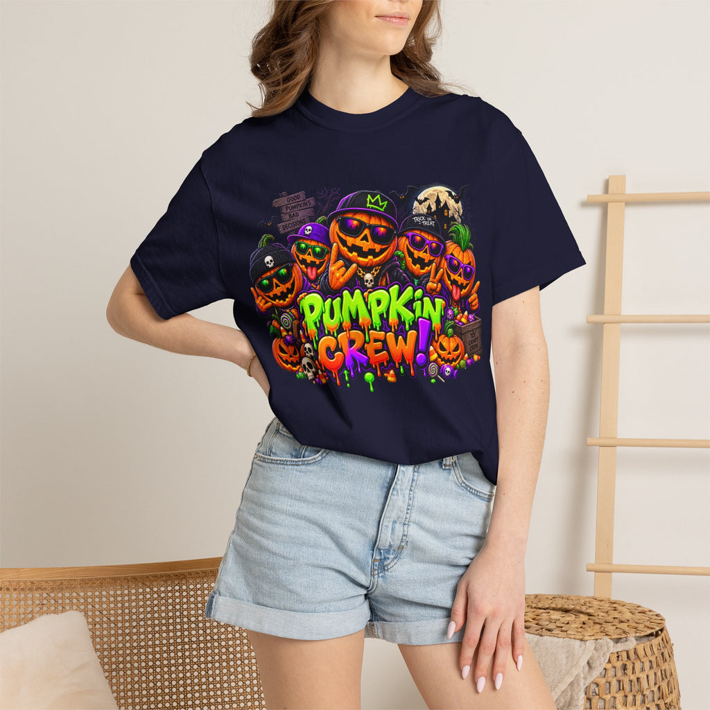 Pumpkin Crew Halloween T-Shirt – Funny Jack O’ Lantern Graphic Tee