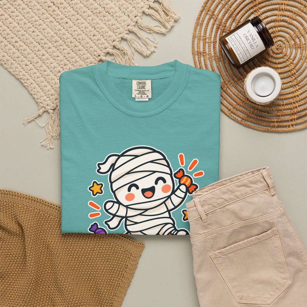 Wrapped but Sweet Halloween T-Shirt | Cute Mummy Graphic Tee