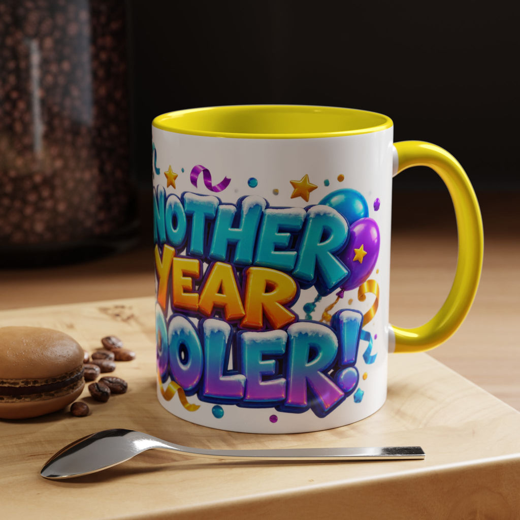 Another Year Cooler Penguin Birthday White Mug
