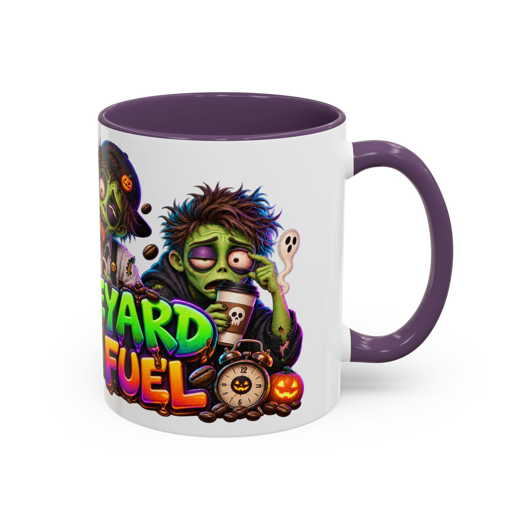 Graveyard Shift Fuel Coffee Zombies Halloween White Mug