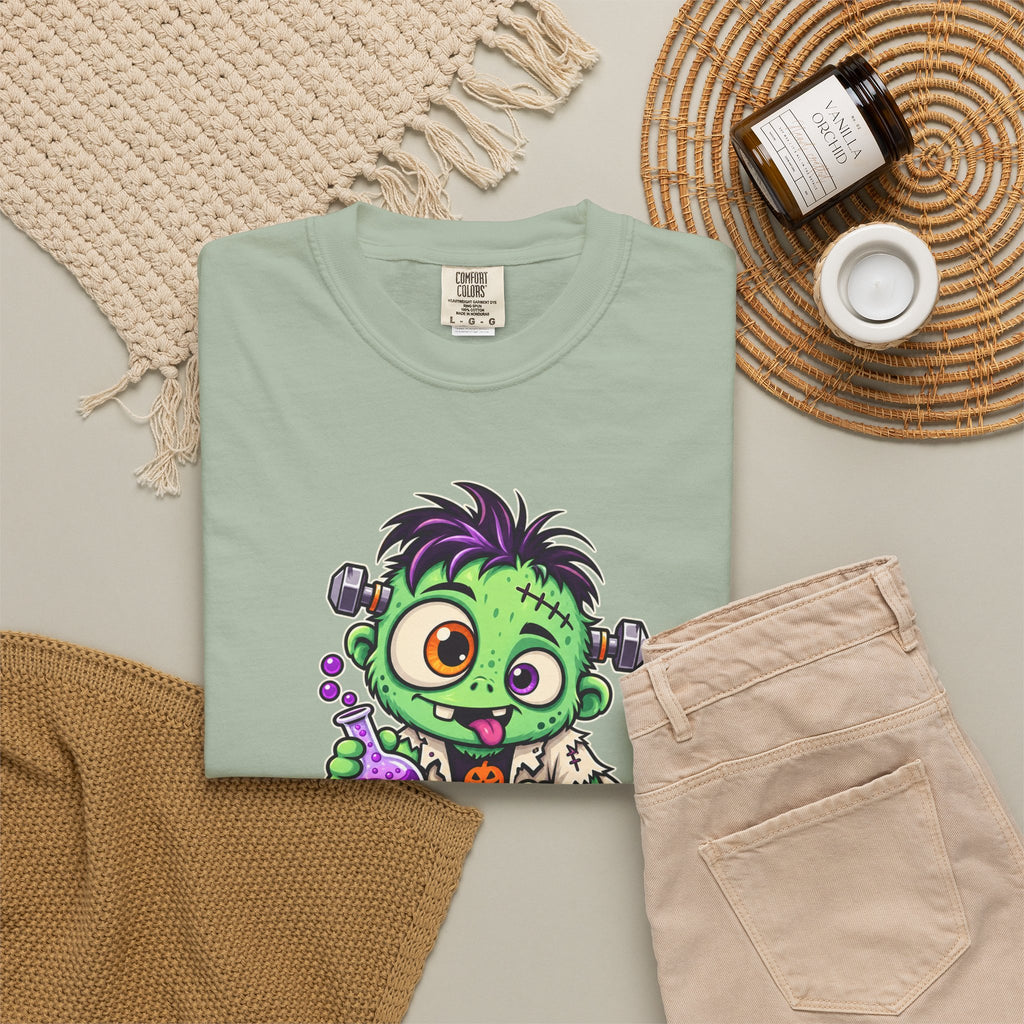 100% Natural. Mostly. – Cute Halloween Lab Monster T-Shirt