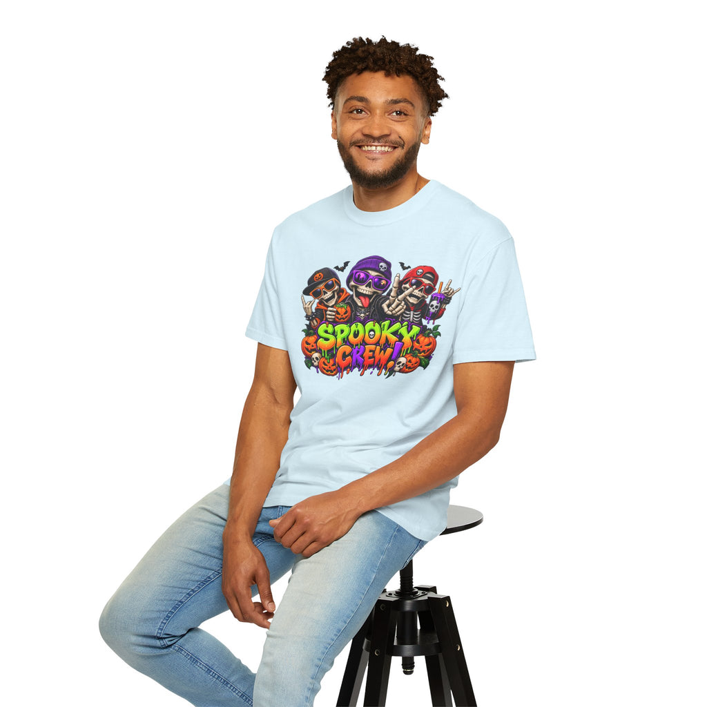 Spooky Crew Halloween T-Shirt – Funny Skeleton Graphic Tee