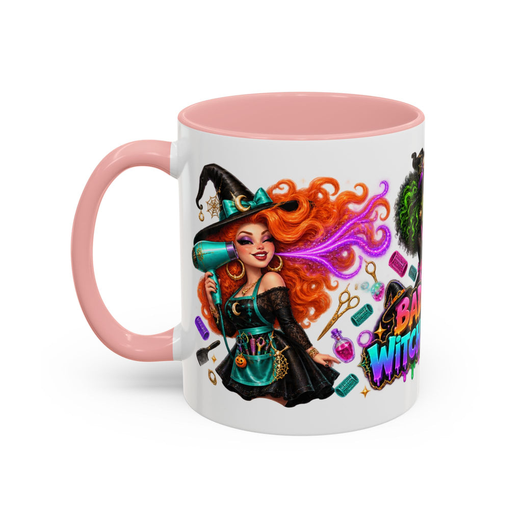 Bad Hair Witch Please Halloween Hairstylist White Mug