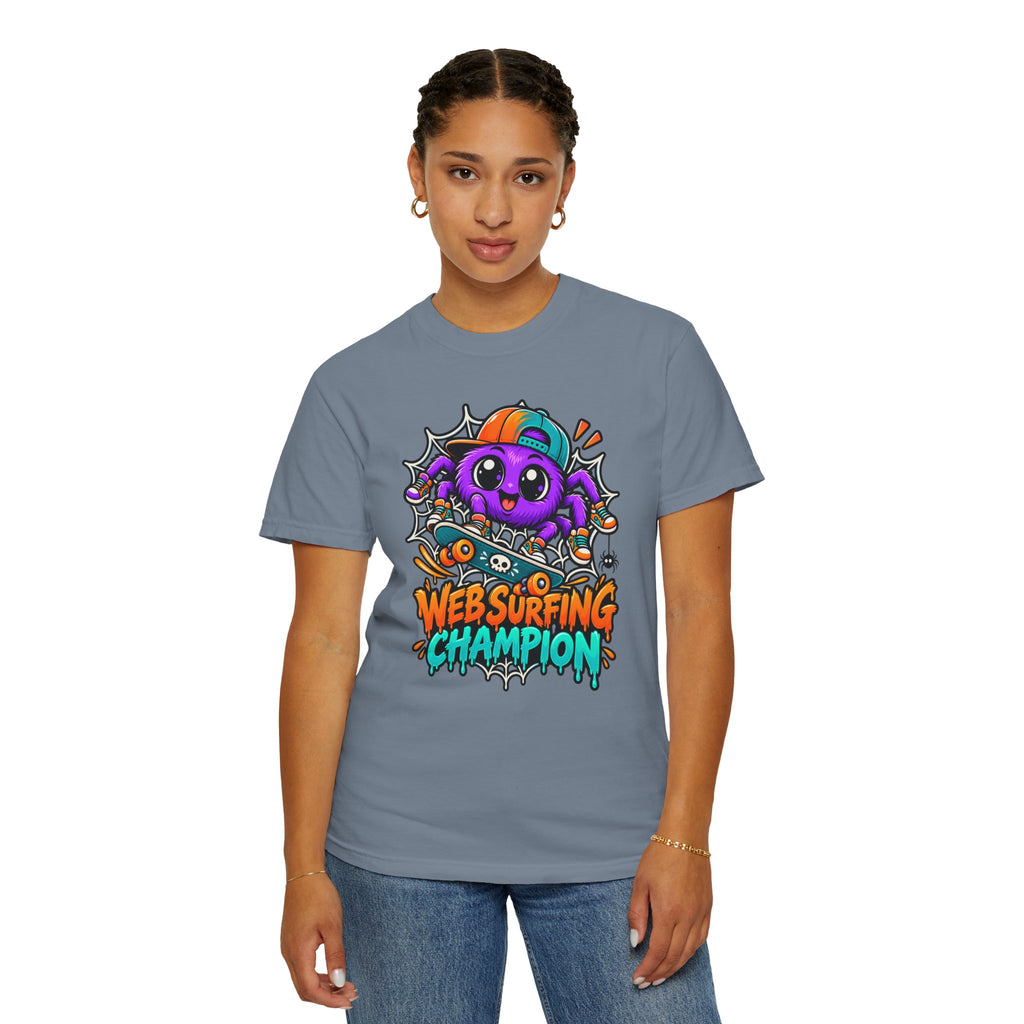 Web Surfing Champion – Cute Halloween Spider T-Shirt