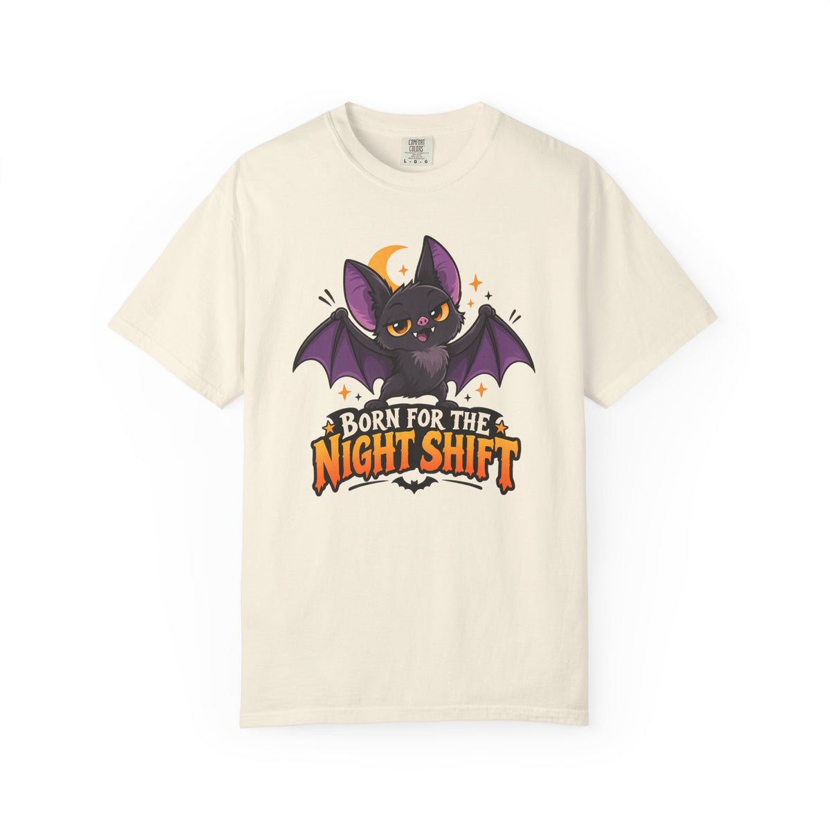 Born for the Night Shift – Cute Halloween Bat T-Shirt