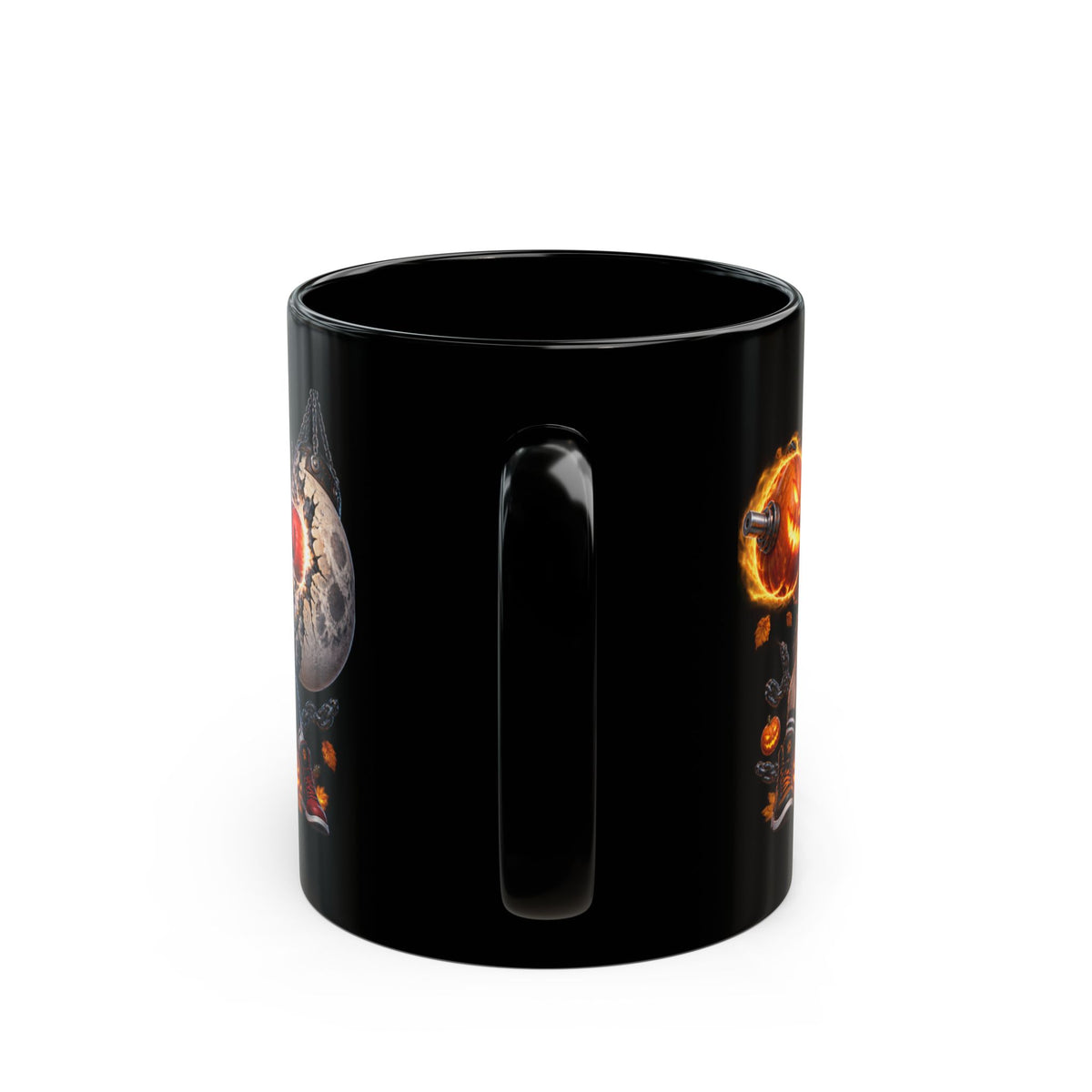 Full Moon Full Power Werewolf Gym Halloween Black Mug