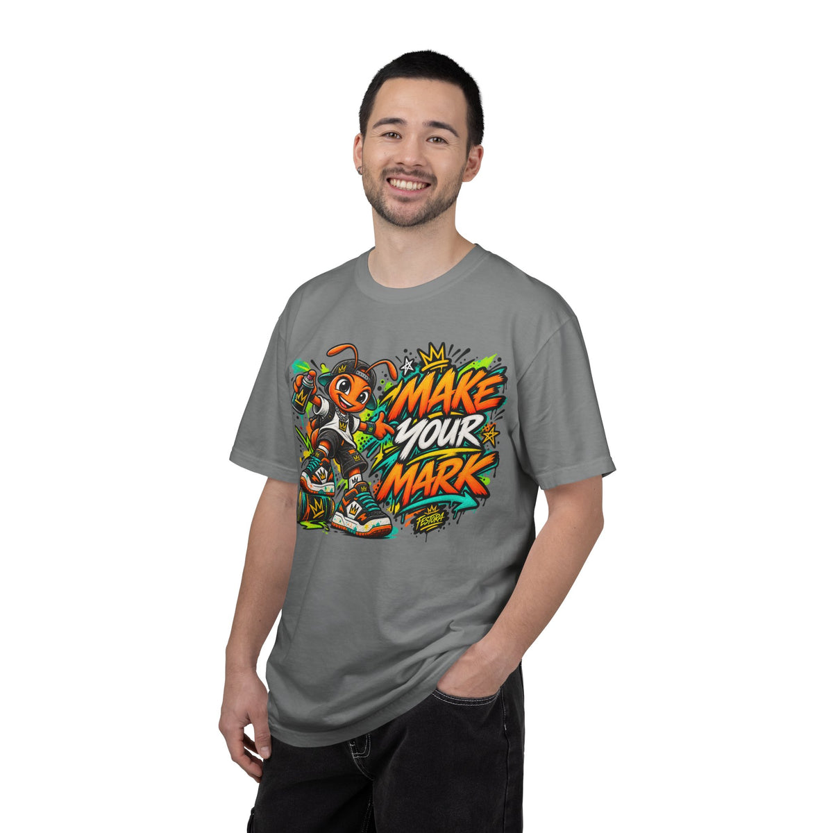 Make Your Mark  Graphic T-Shirt - Streetwear Ant Mascot Design