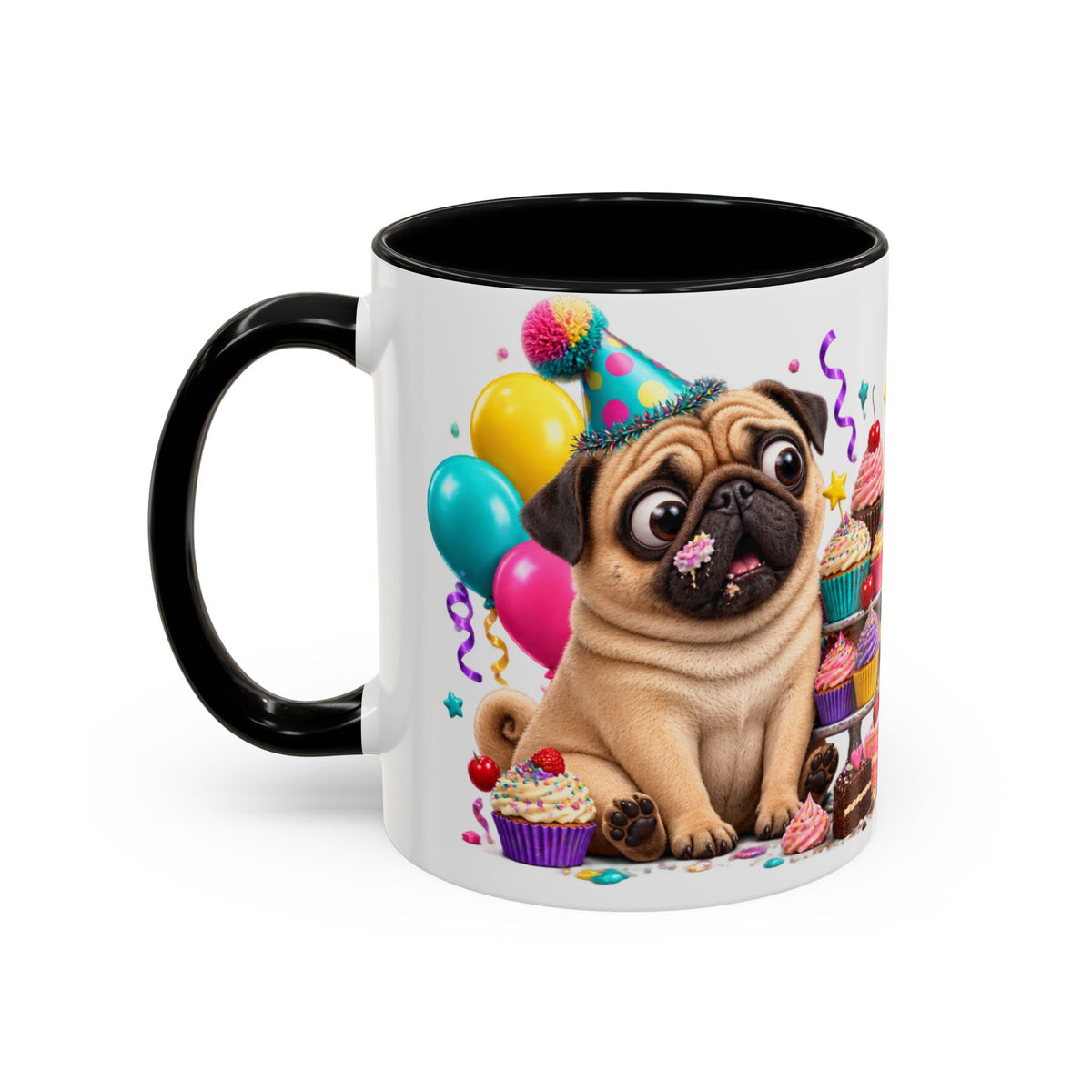 Aging I Thought You Said More Cake Pug Birthday White Mug