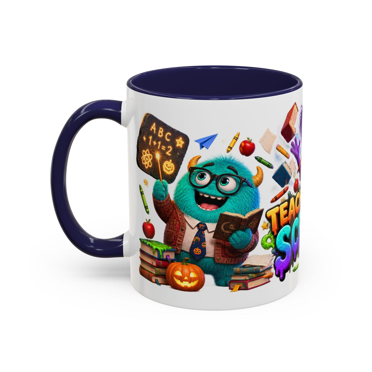 Teaching Is a Scream Monster Teacher Halloween White Mug