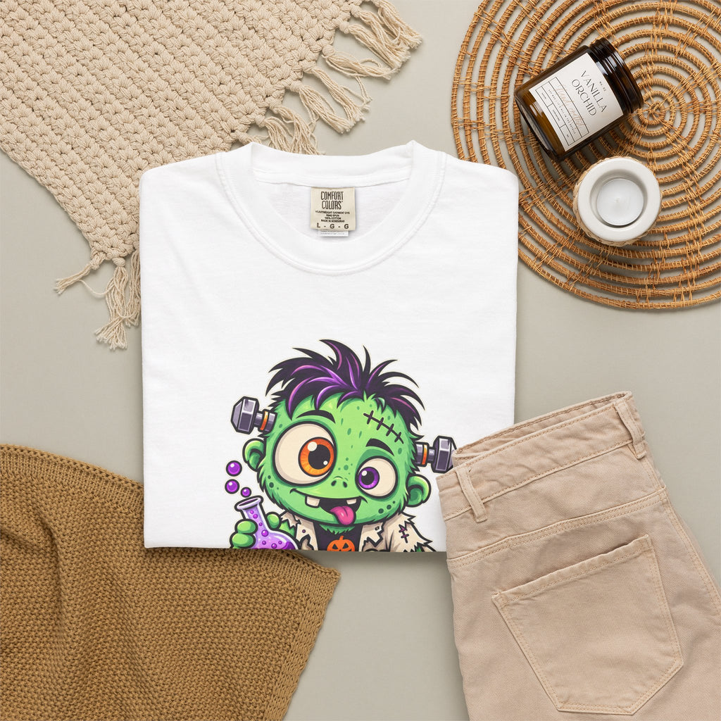 100% Natural. Mostly. – Cute Halloween Lab Monster T-Shirt