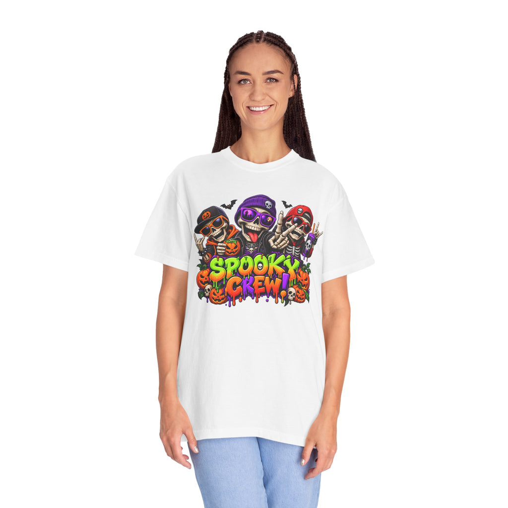 Spooky Crew Halloween T-Shirt – Funny Skeleton Graphic Tee