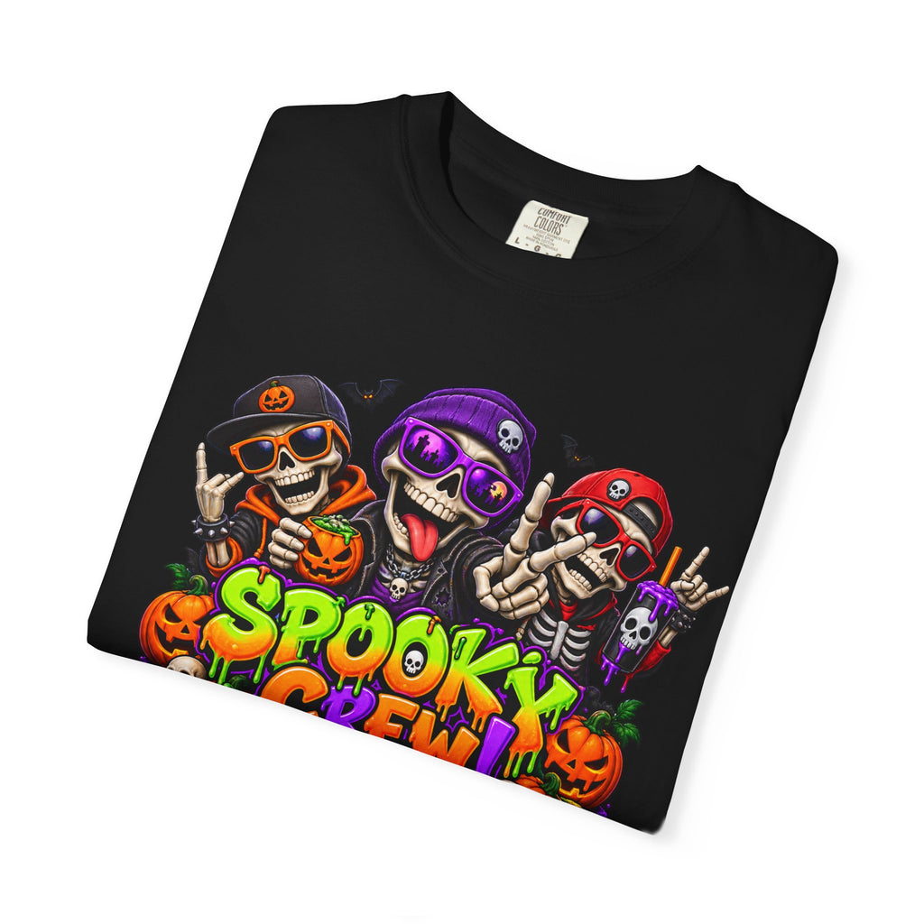 Spooky Crew Halloween T-Shirt – Funny Skeleton Graphic Tee