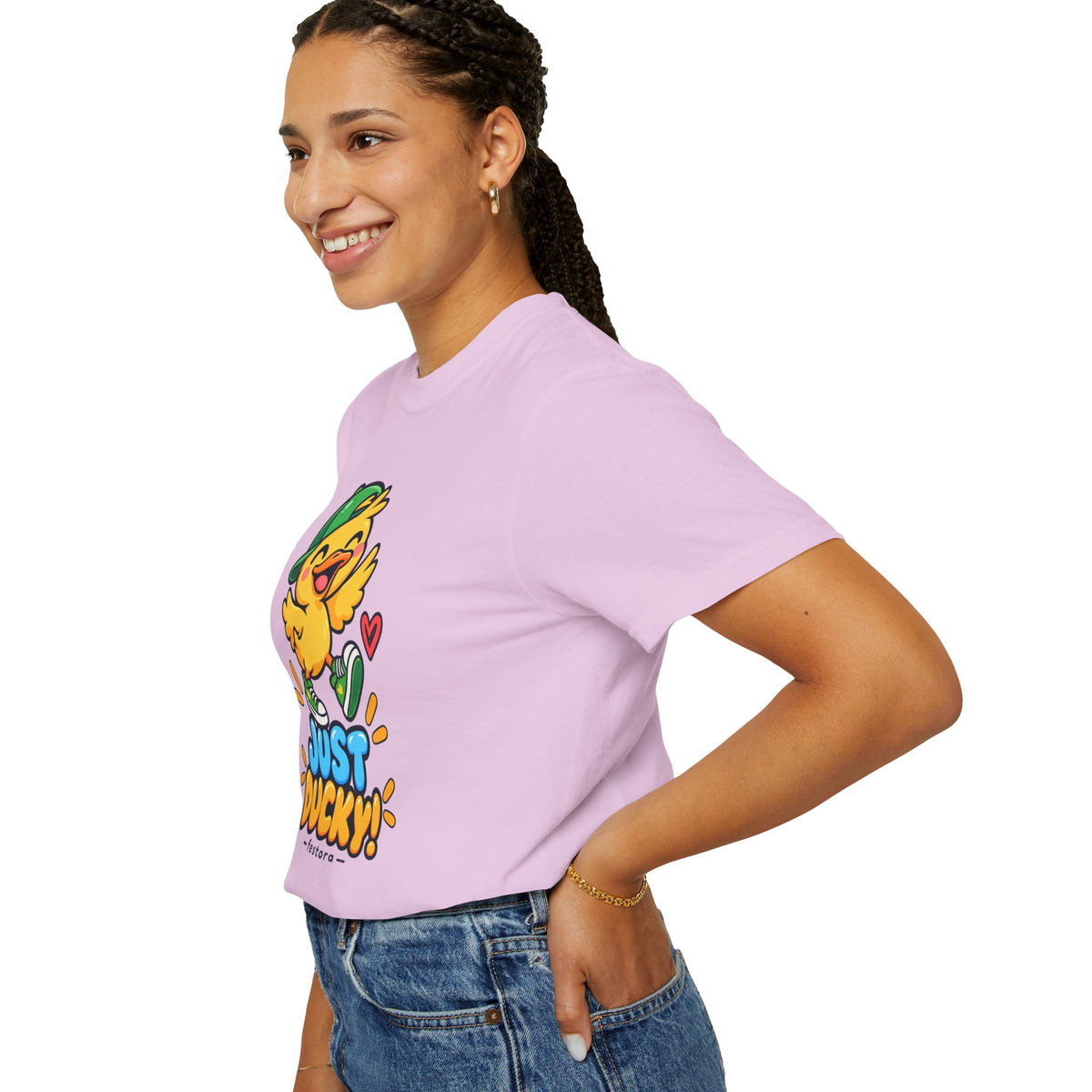 Just Ducky! – Cute Happy Duck Graphic T-Shirt