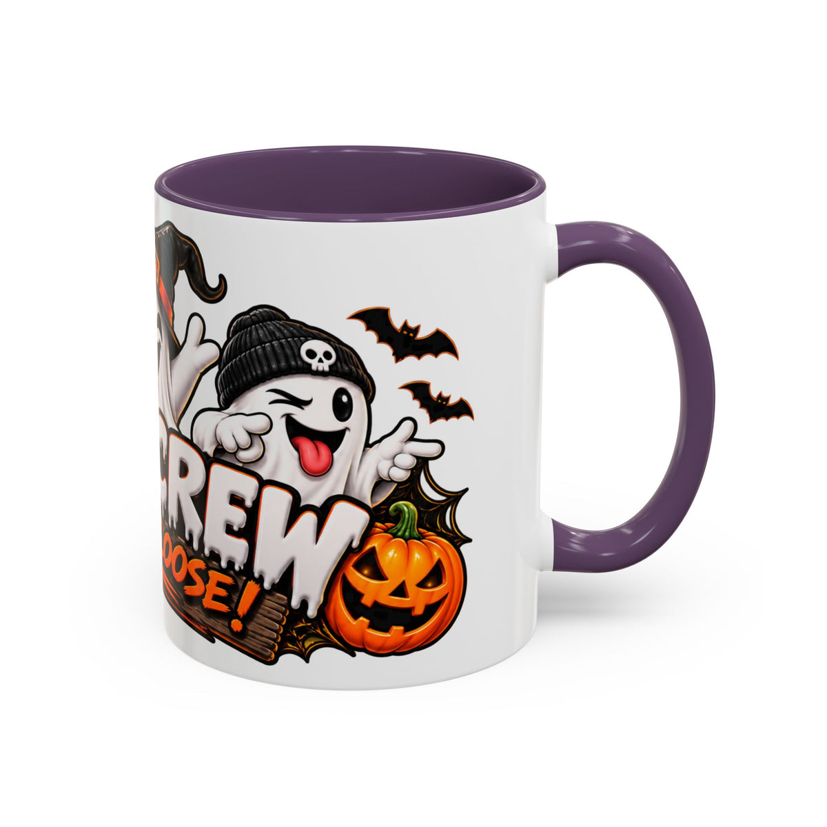 Boo Crew on the Loose Halloween White Mug – Funny Ghosts & Pumpkins
