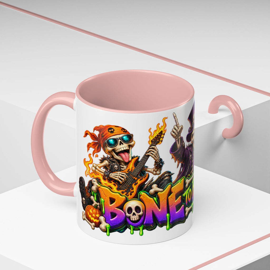Bone to Be Wild Skeleton Crew Halloween White Mug