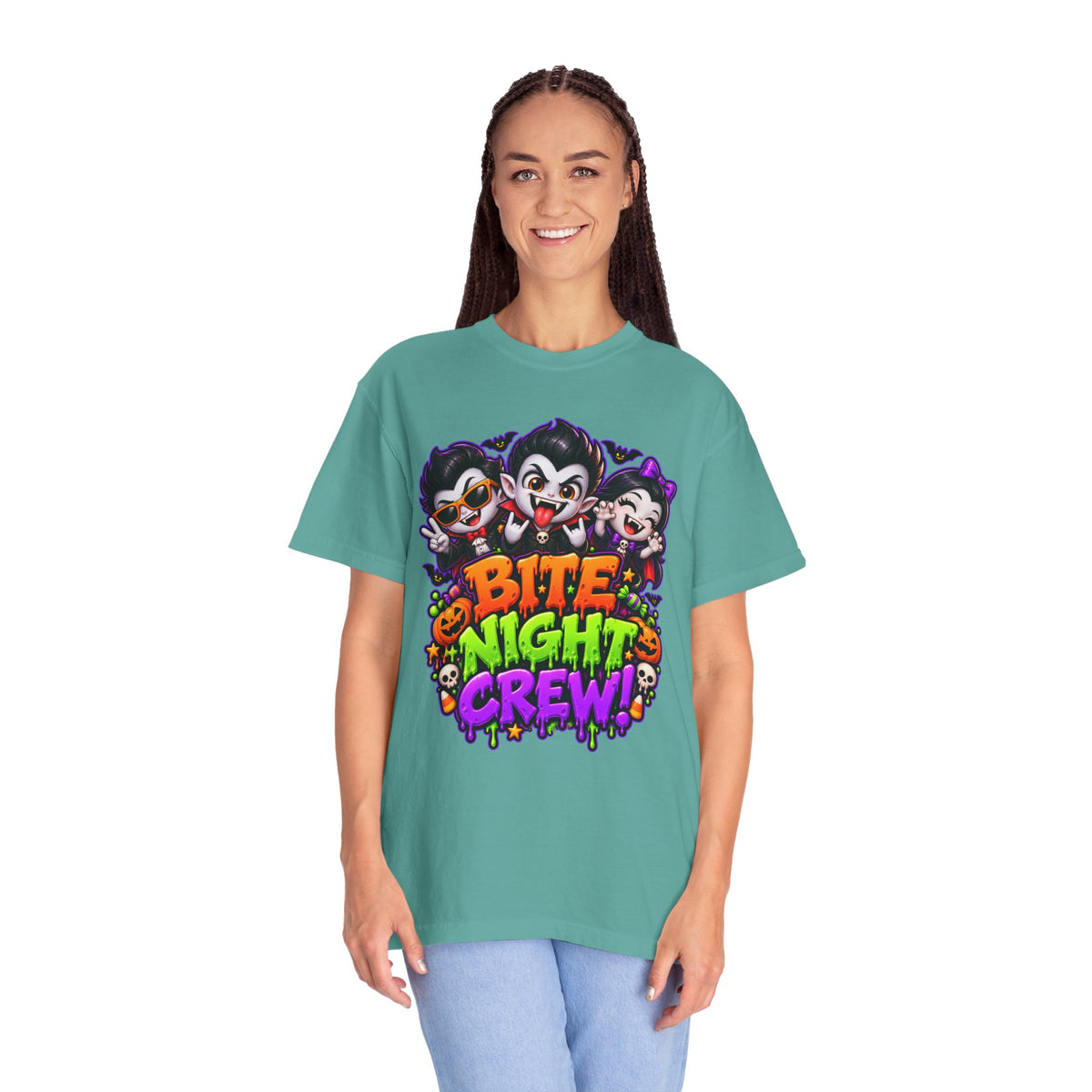 Bite Night Crew Halloween T-Shirt – Funny Vampire Graphic Tee