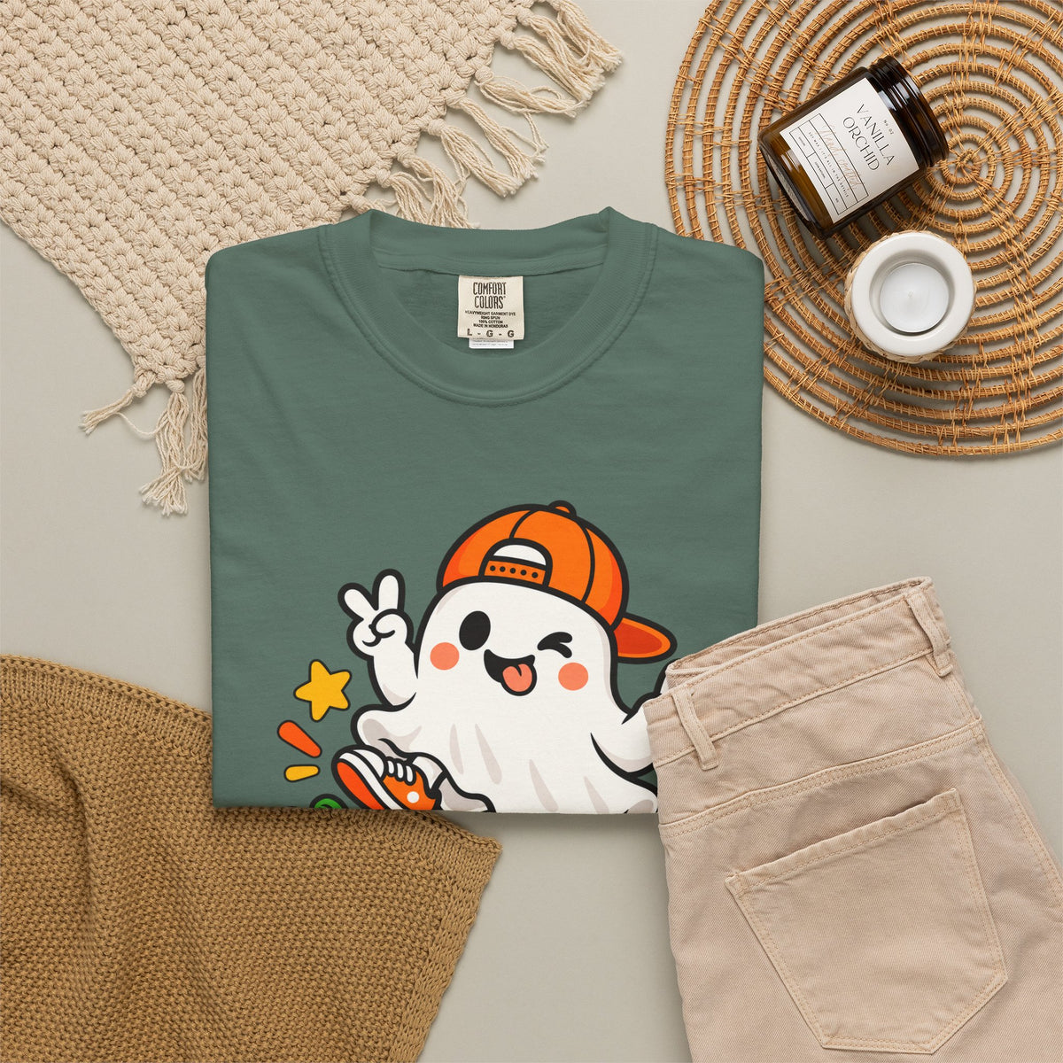 Just Boo It Halloween T-Shirt | Cute Skater Ghost Graphic Tee