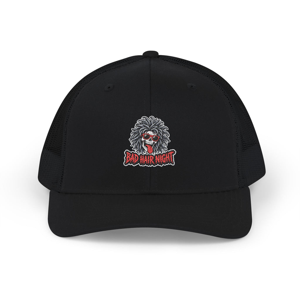 'Bad Hair Day' Skull Trucker Cap — Embroidered Snapback