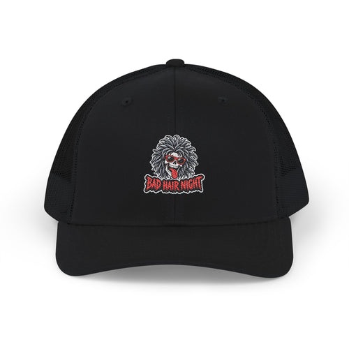 'Bad Hair Day' Skull Trucker Cap — Embroidered Snapback
