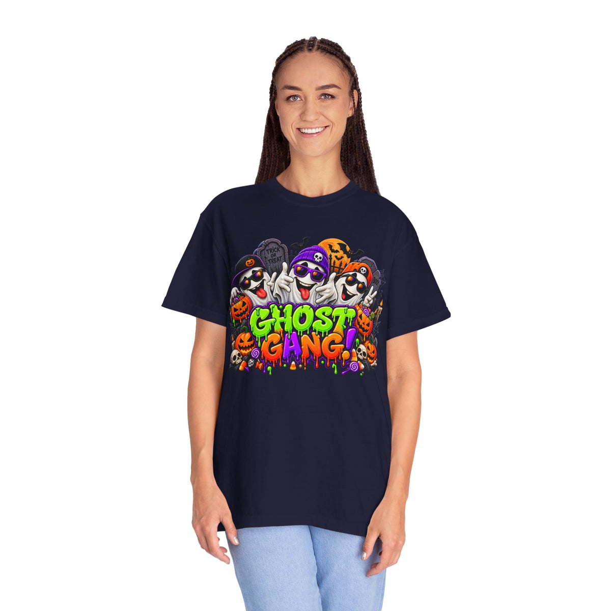 Ghost Gang Halloween T-Shirt – Funny Colorful Ghost Graphic Tee
