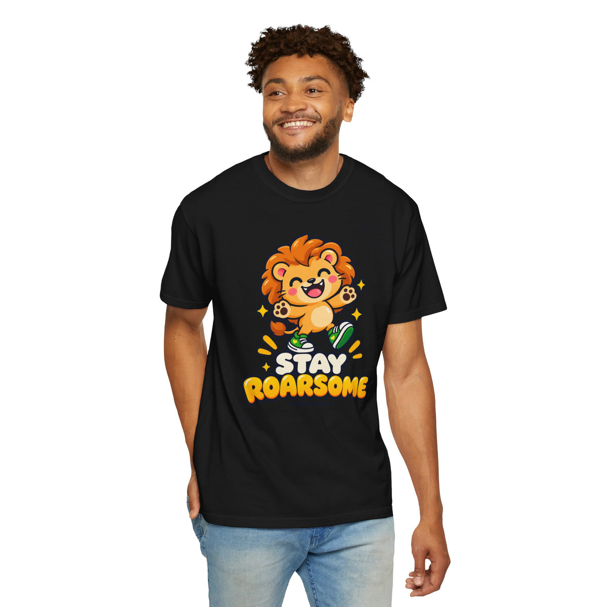 Stay Roarsome – Cute Happy Lion Graphic T-Shirt