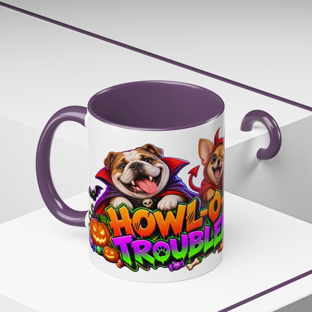Howl-O-Ween Troublemakers Costume Dogs Halloween White Mug
