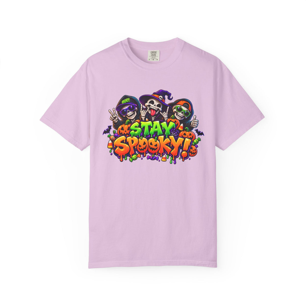 Stay Spooky Halloween T-Shirt – Funny Skeleton Crew Colorful Graphic Tee