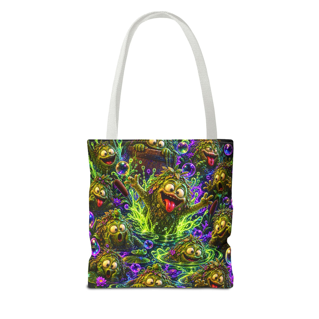 Cosmic Jellyfish Tote Bag – Neon Deep-Sea Galaxy Beach Tote