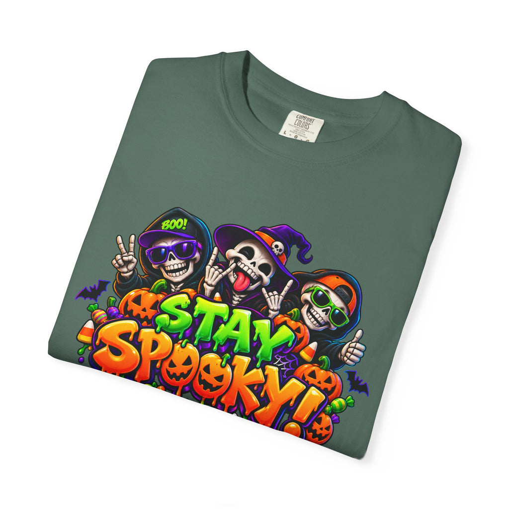 Stay Spooky Halloween T-Shirt – Funny Skeleton Crew Colorful Graphic Tee