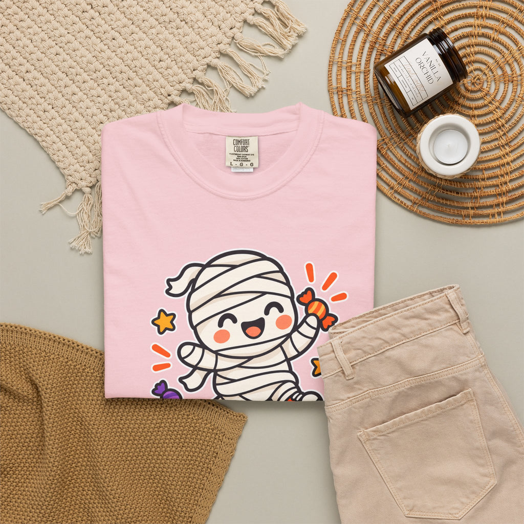 Wrapped but Sweet Halloween T-Shirt | Cute Mummy Graphic Tee