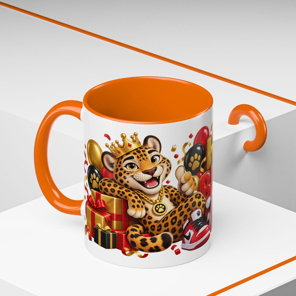 Title: Happy Birthday Jaguar Mug – Colorful 3D Birthday Gift – White Coffee Mug