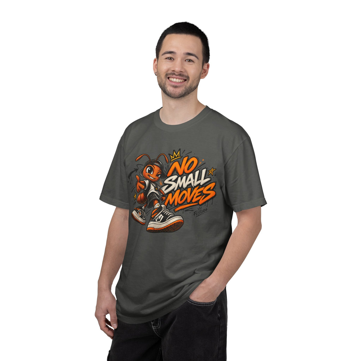 No Small Moves T-Shirt — Retro Sneaker Character Graphic Tee