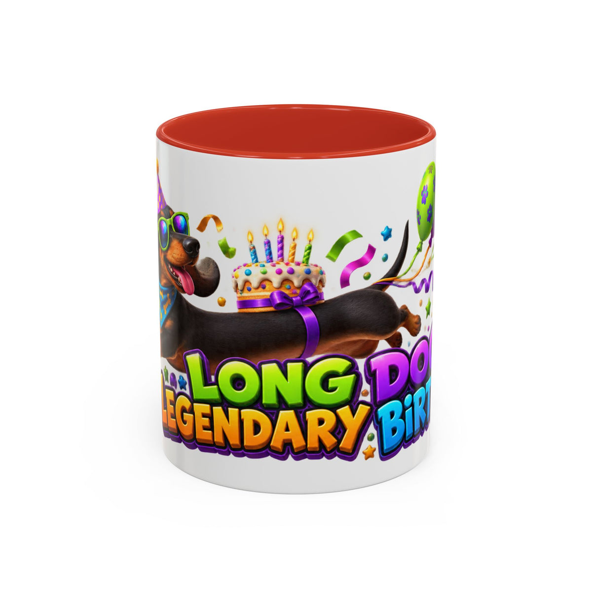 Long Dog Legendary Birthday Dachshund White Mug