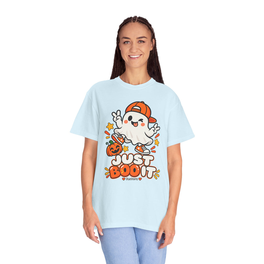 Just Boo It Halloween T-Shirt | Cute Skater Ghost Graphic Tee