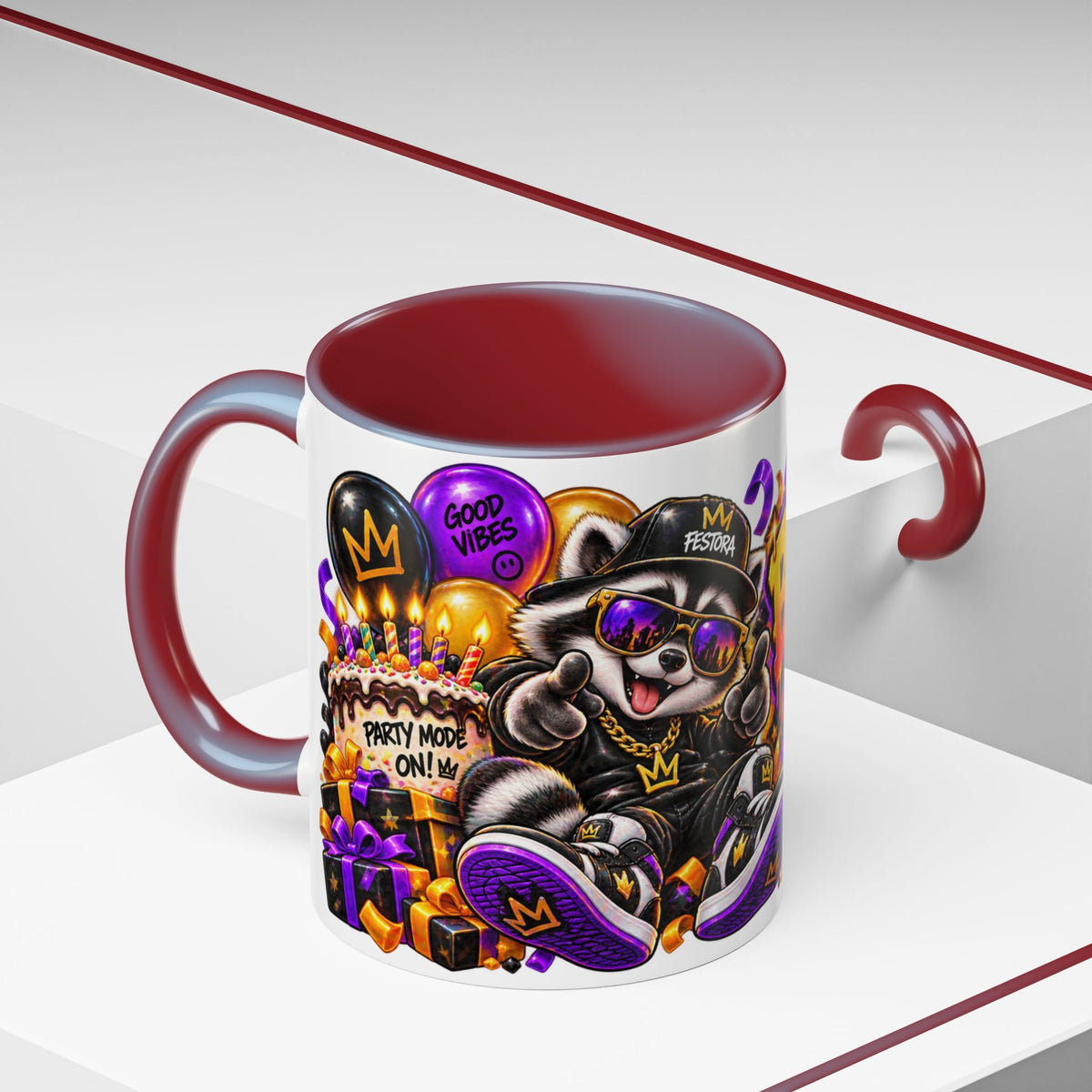 Festora Raccoon Birthday Mug – Birthday After Dark Coffee Cup