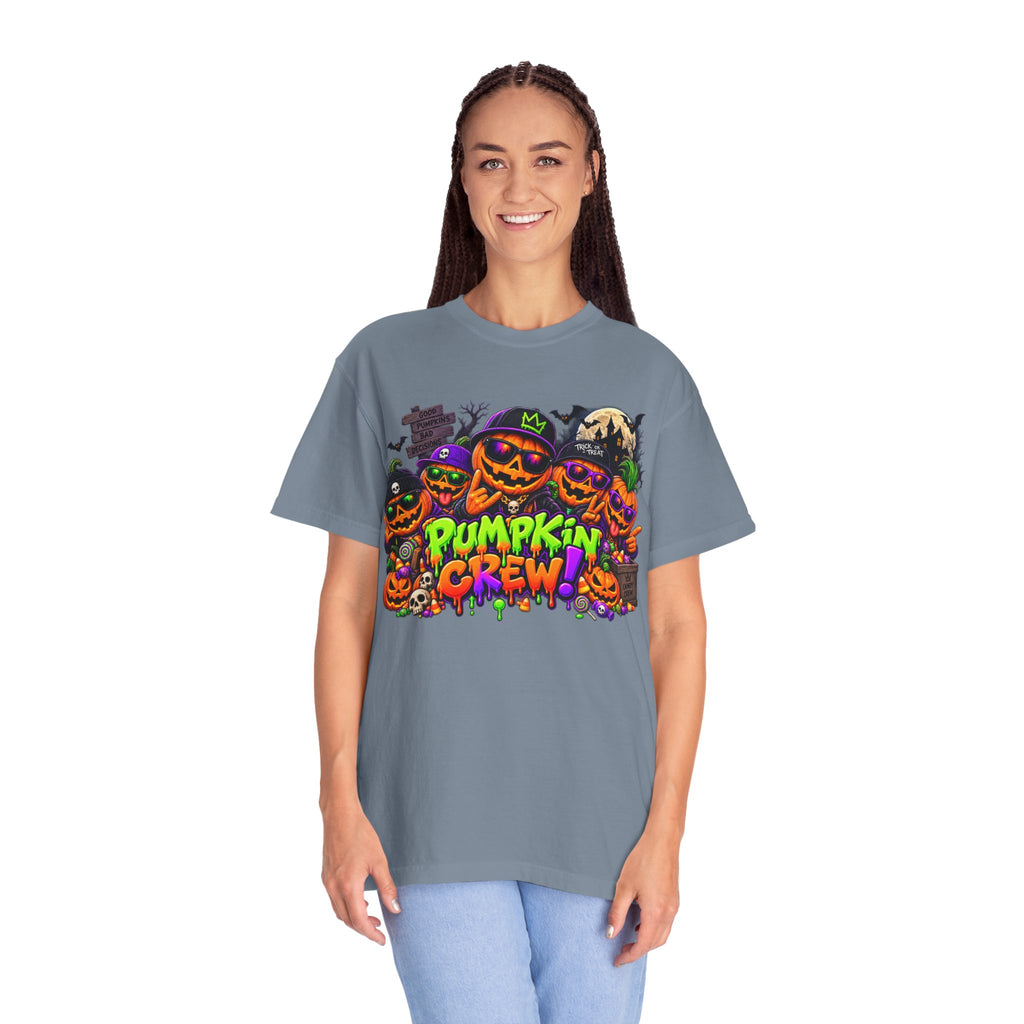 Pumpkin Crew Halloween T-Shirt – Funny Jack O’ Lantern Graphic Tee