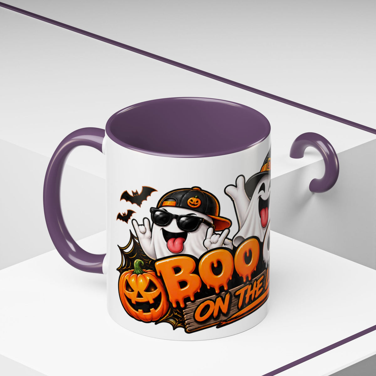 Boo Crew on the Loose Halloween White Mug – Funny Ghosts & Pumpkins