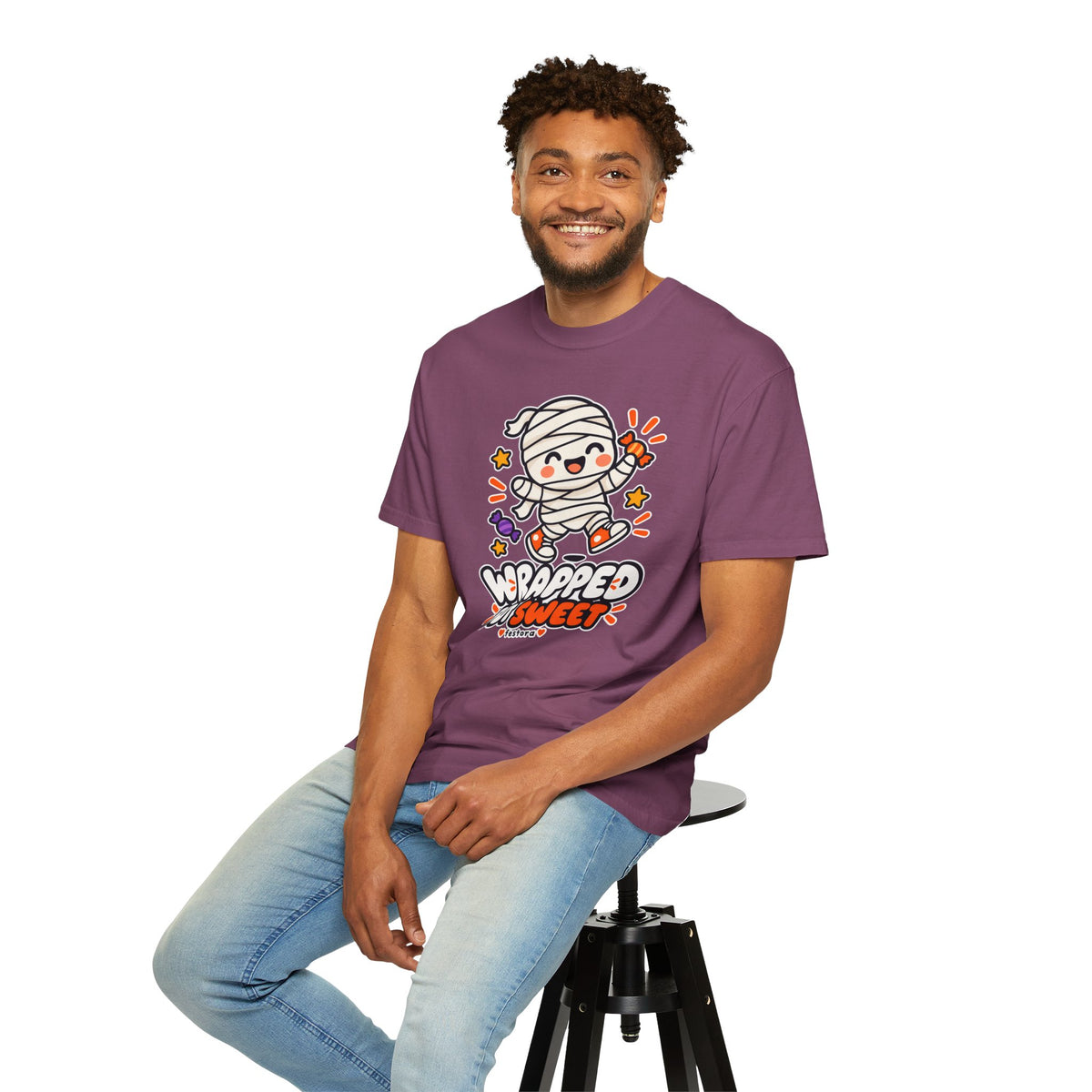 Wrapped but Sweet Halloween T-Shirt | Cute Mummy Graphic Tee