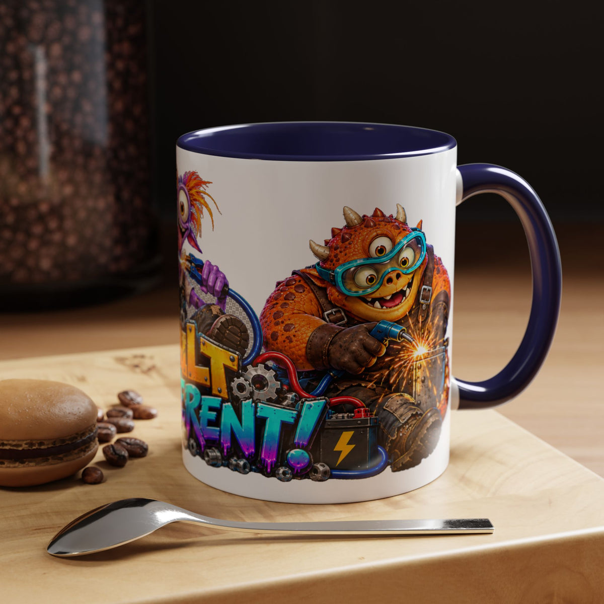 Built Different Monster Workshop Halloween White Mug