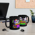 No Rest for the Boo Crew Crazy Ghosts Halloween Black Mug