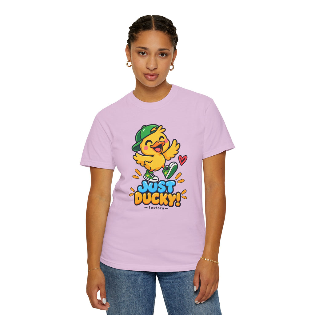 Just Ducky! – Cute Happy Duck Graphic T-Shirt