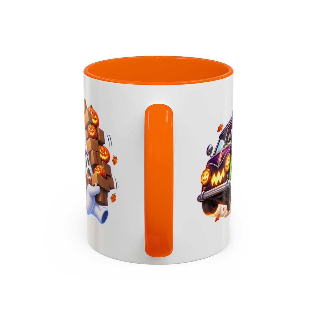 Delivering the Boos Ghost Delivery Halloween White Mug