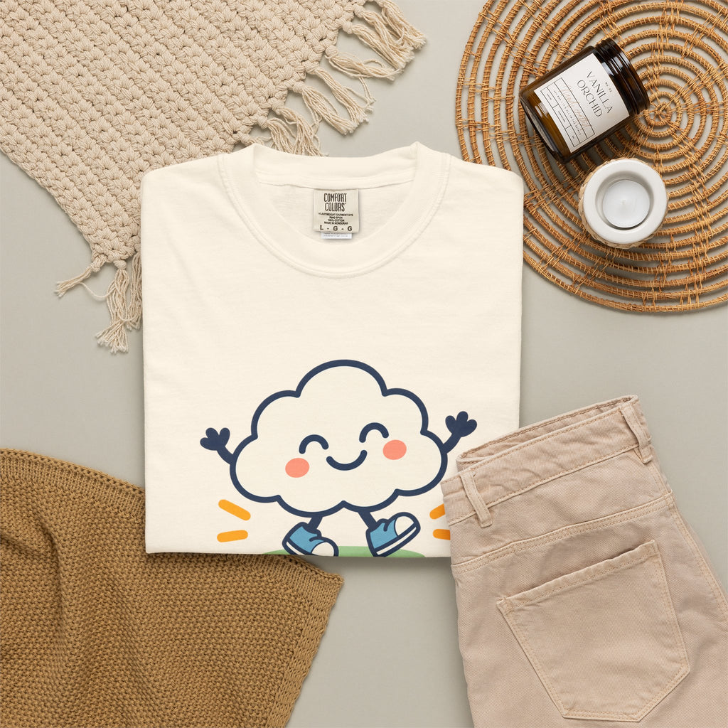 Take It Easy – Happy Cloud Graphic T-Shirt | Festora Everyday